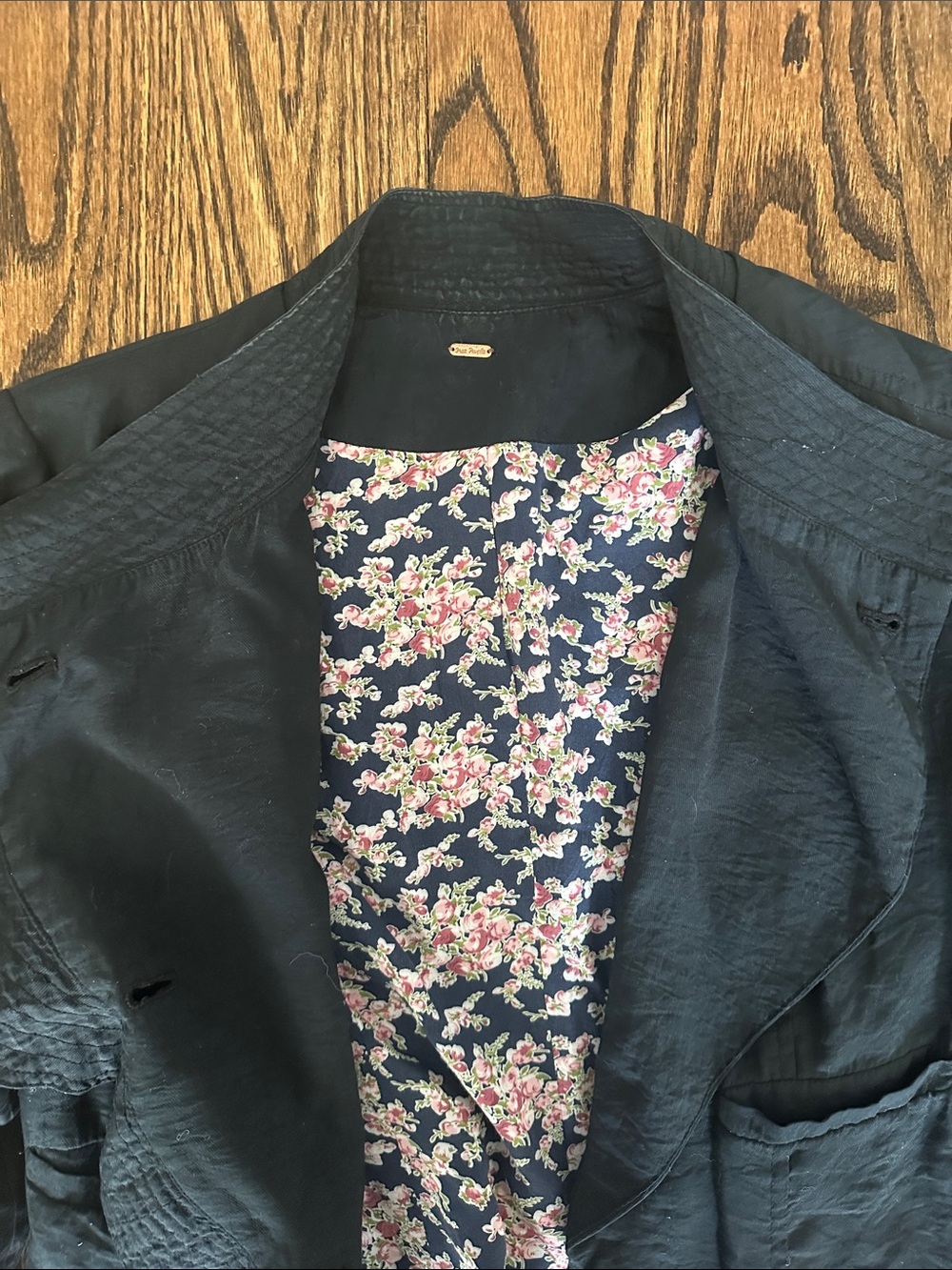 Free People Black Ruffle-Front Blazer - Picture 2 of 11